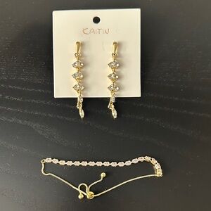 Katin Elegant Gold Dangle Earrings
